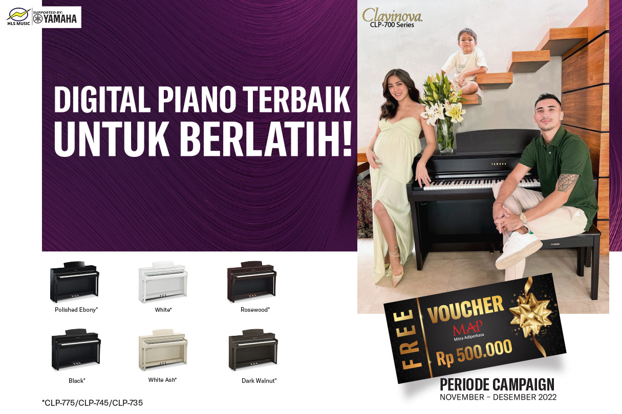 Hadiah Voucher MAP Rp 500.000 untuk pembelian Clavinova CLP-700 series!