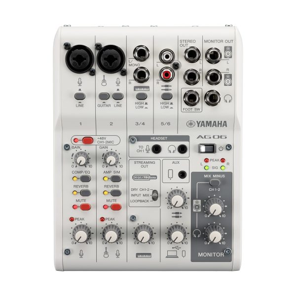 Yamaha AG06 MK2 Mixer Live Streaming 6 Channel
